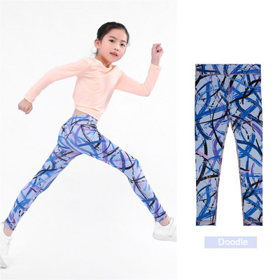 Teenage Gilr Leggings Push Up Αθλητισμός Δυνατό Stretch Παιδική Γυμναστική Γυμναστική για τρέξιμο Παντελόνι γιόγκα έξω από τα ενδύματα Κολάν Fitness