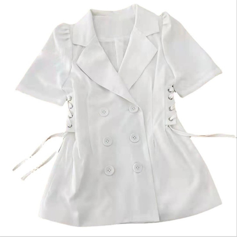 Modno odijelo za djevojke Trendy ljeto 2022. Odjeća za sve kombinacije Britanski stil Prekrasne haljine A kroja za djevojke s kratkim rukavima