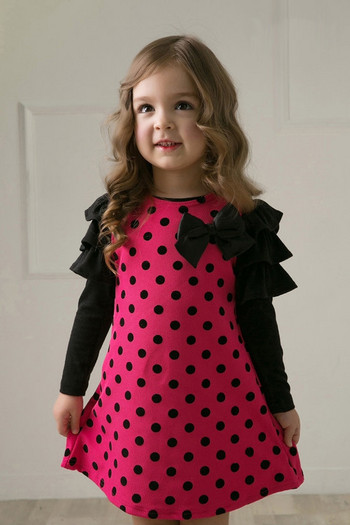 Πουά κοριτσίστικα φορέματα μακρυμάνικη μπλούζα παιδική μπλούζα παιδική κοριτσίστικη πριγκίπισσα Βρεφική μπλούζα ρούχα