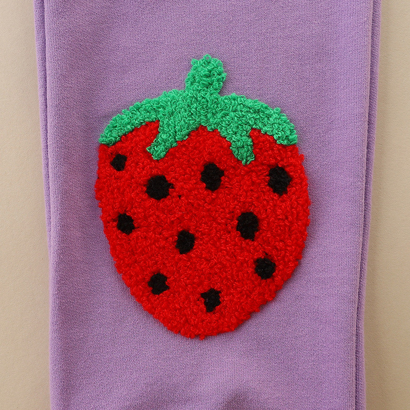 2023. Sportske hlače za djevojčice Strawberry Vez Ležerne trenirke Dječje hlače s uzicom Božićne pamučne novogodišnje hlače za djevojčice