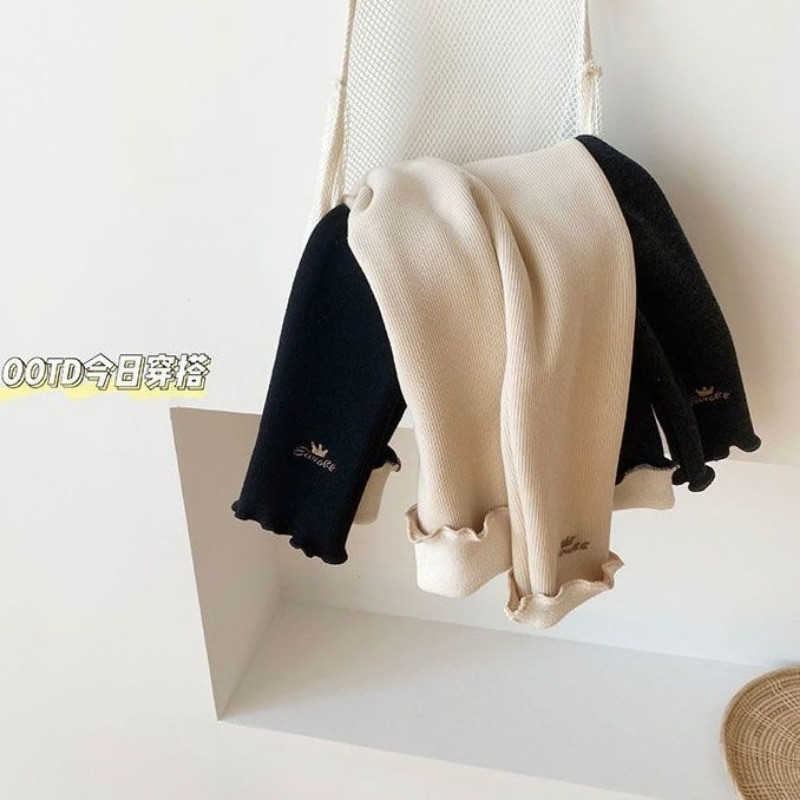 Dječja odjeća, deblja topla kruna, hlače od kašmira za djevojčice, jesen, zima, korejske dječje plus baršunaste hlače, tajice za djevojčice