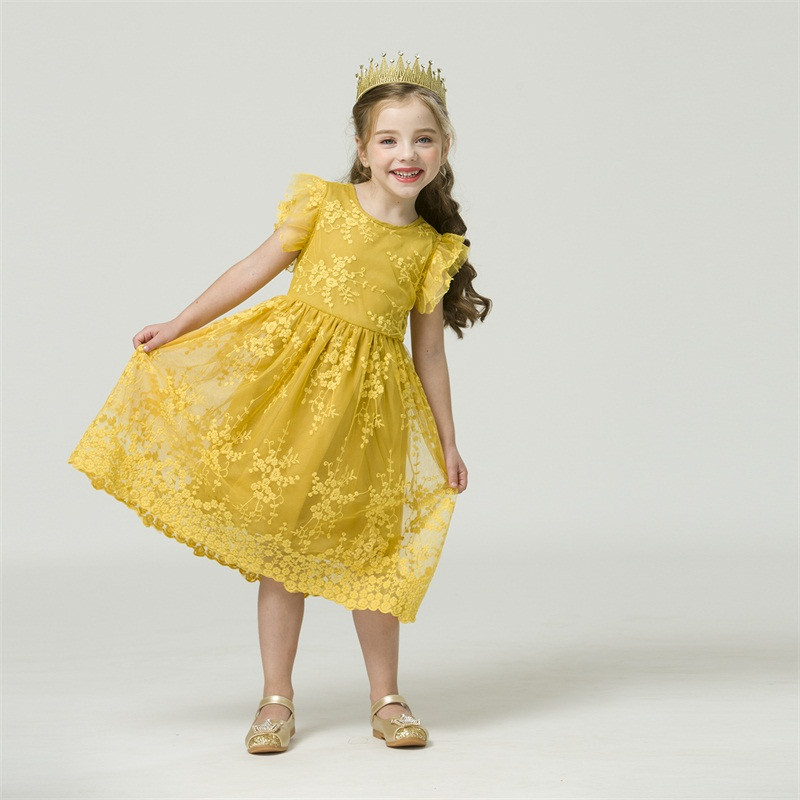 Tüdrukute suvine varrukateta kleit pulmapidu valge lilleline kleidid 3 4 5 6 7 8 aastane laste pitsist vabaaja printsessi kostüüm Tutu Vestido