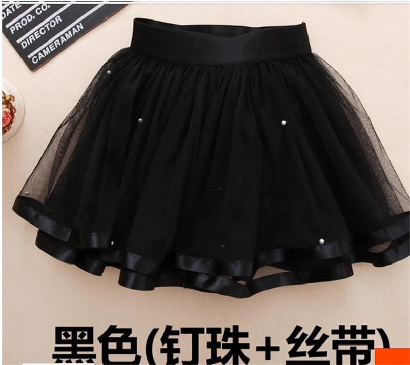 rasprodaja ljetne šifonske balske haljine za djevojčice tutu suknje s perlama crne tutu suknje za djevojčice lepršave suknje od tila za djevojčice s perlama