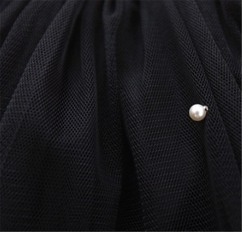 rasprodaja ljetne šifonske balske haljine za djevojčice tutu suknje s perlama crne tutu suknje za djevojčice lepršave suknje od tila za djevojčice s perlama