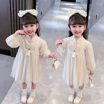 Φθινόπωρο Χειμώνας Νέα Κινεζική Μόδα Φόρεμα για κορίτσια Harajuku Kawaii Φαρδύ χαριτωμένο φόρεμα πάρτι με μακριά μανίκια Γλυκά παιδικά ρούχα