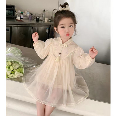 Φθινόπωρο Χειμώνας Νέα Κινεζική Μόδα Φόρεμα για κορίτσια Harajuku Kawaii Φαρδύ χαριτωμένο φόρεμα πάρτι με μακριά μανίκια Γλυκά παιδικά ρούχα