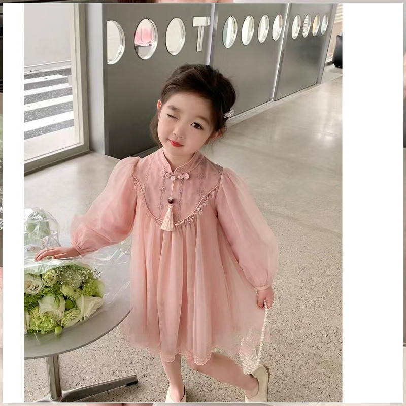 Φθινόπωρο Χειμώνας Νέα Κινεζική Μόδα Φόρεμα για κορίτσια Harajuku Kawaii Φαρδύ χαριτωμένο φόρεμα πάρτι με μακριά μανίκια Γλυκά παιδικά ρούχα