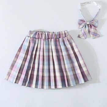Καλοκαίρι 2023 Παιδική φούστα για κορίτσια με πλισέ για όλες τις χρήσεις Κοντό φόρεμα κολεγιακού στυλ Casual μόδα Παντός αντιστοιχίας καρό μίνι φούστες