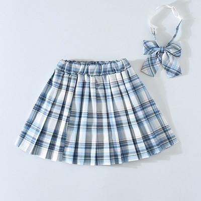 Καλοκαίρι 2023 Παιδική φούστα για κορίτσια με πλισέ για όλες τις χρήσεις Κοντό φόρεμα κολεγιακού στυλ Casual μόδα Παντός αντιστοιχίας καρό μίνι φούστες