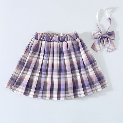Καλοκαίρι 2023 Παιδική φούστα για κορίτσια με πλισέ για όλες τις χρήσεις Κοντό φόρεμα κολεγιακού στυλ Casual μόδα Παντός αντιστοιχίας καρό μίνι φούστες