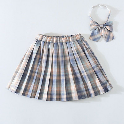 Καλοκαίρι 2023 Παιδική φούστα για κορίτσια με πλισέ για όλες τις χρήσεις Κοντό φόρεμα κολεγιακού στυλ Casual μόδα Παντός αντιστοιχίας καρό μίνι φούστες