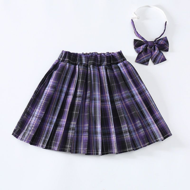 Καλοκαίρι 2023 Παιδική φούστα για κορίτσια με πλισέ για όλες τις χρήσεις Κοντό φόρεμα κολεγιακού στυλ Casual μόδα Παντός αντιστοιχίας καρό μίνι φούστες