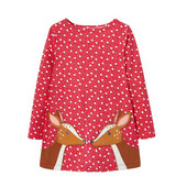 Jumping Meters Χριστουγεννιάτικα φορέματα για κορίτσια με κέντημα ελαφιού Hot Selling Princess βαμβακερά βρεφικά ρούχα μακρυμάνικα παιδικά φόρεμα