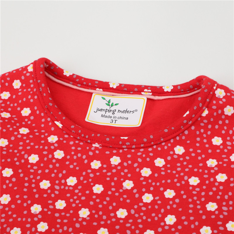 Jumping Meters Χριστουγεννιάτικα φορέματα για κορίτσια με κέντημα ελαφιού Hot Selling Princess βαμβακερά βρεφικά ρούχα μακρυμάνικα παιδικά φόρεμα