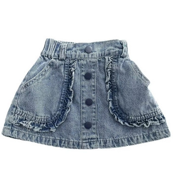 Βρεφικό κορίτσι Casual Jean πλισέ φούστες Καλοκαιρινή βρεφική νήπιο Παιδική τζιν φούστα άνοιξη βρεφικά ρούχα 2023 New2 4 6 7 T