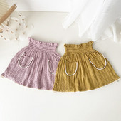 1-7 ani de vară pentru fetițe fuste tricotate scobite la modă fustă pulover pentru fetiță haine tricotate pentru copii fuste cu talie înaltă pentru copii