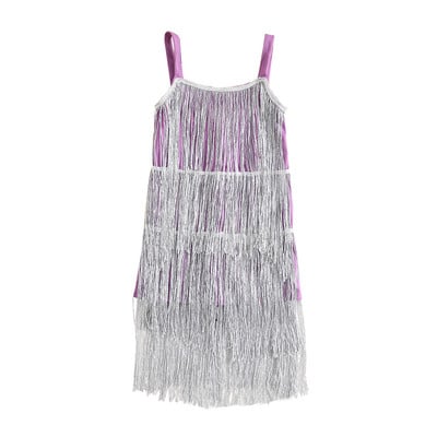 FOCUSNORM 1-6Y Παιδικό Παιδικό Μόδα Φούντα Φόρεμα Καλοκαιρινό αμάνικο με παγιέτες ίσιο σαλαμάκι