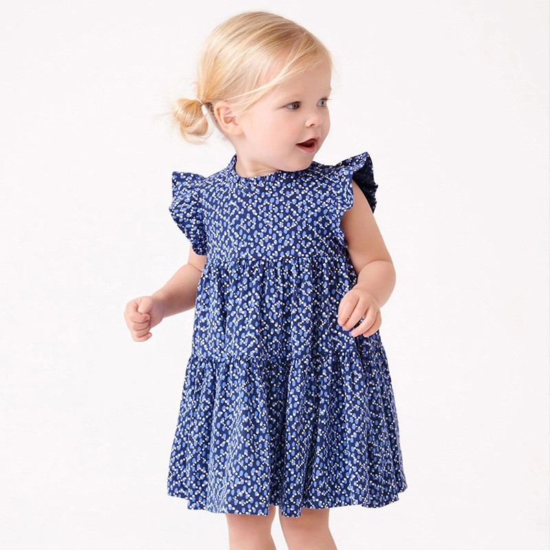 Ljetna pamučna polo haljina za djevojčice 2023. Ružičasta lijepa ležerna odjeća Dječja mekana i udobna odjeća za djecu 2-8 godina