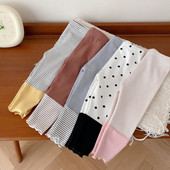 Μόδα φθινοπωρινό παντελόνι για κορίτσια 0-4 χρονών Διακεκριμένο ριγέ συνονθύλευμα κολάν Παντελόνι Capris Παιδικά ρούχα