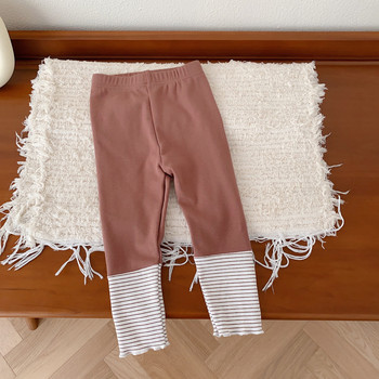 Модни есенни панталони за момичета на 0-4 години Клинове с пачуърк на точки Раета Панталони Капри Детски дрехи