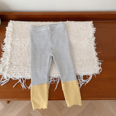 Μόδα φθινοπωρινό παντελόνι για κορίτσια 0-4 χρονών Διακεκριμένο ριγέ συνονθύλευμα κολάν Παντελόνι Capris Παιδικά ρούχα