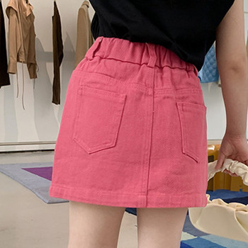 Παιδική κοντή τζιν φούστα Καλοκαιρινή Νέα ιαπωνική κορεάτικη φούστα με περιτύλιγμα μόδας Ευέλικτη περιστασιακή παιδική φούστα για κορίτσια