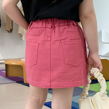 Παιδική κοντή τζιν φούστα Καλοκαιρινή Νέα ιαπωνική κορεάτικη φούστα με περιτύλιγμα μόδας Ευέλικτη περιστασιακή παιδική φούστα για κορίτσια