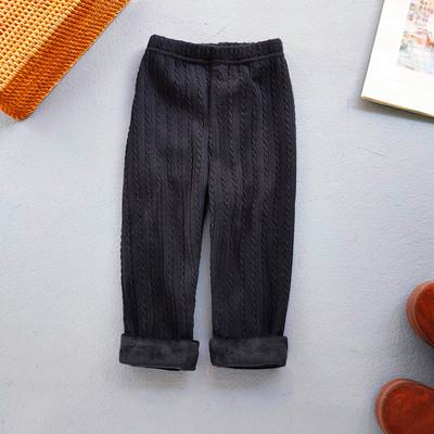 Lasteriided Sügistalv Baby Girls Plus Velvet Säärised Tüdrukud Kootud Elastsus Pakse soojad Püksid Lastele Püksid