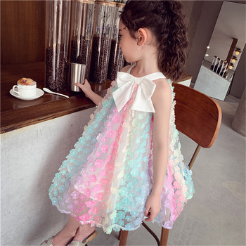 Princess Flowers Φόρεμα Rainbow Kids Girl Birthday Party Birthle Dress 3-7 Years