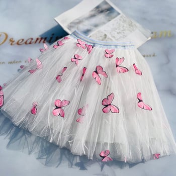 2-12Y Cute Butterfly Baby Girl Φούστα Tutu Mesh Ball gown Φούστες Tulle Princess Party Dance Ballet Faldas Παιδικά ρούχα