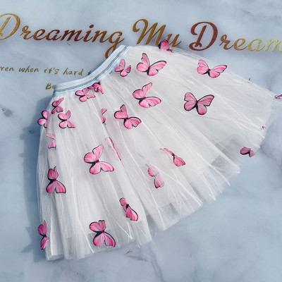2-12Y Slatka leptir suknja za djevojčice Tutu mrežaste balske haljine Suknje od tila Princeza Party Dance Balet Faldas Dječja odjeća