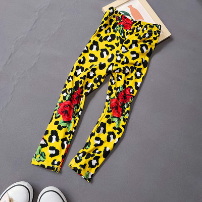 Hlače za djevojčice Tajice za djevojčice Tajice za djevojčice Proljeće Jesen Tajice s cvjetnim printom Djevojčice Ljeto Dječje hlače Odjeća 2-11 godina