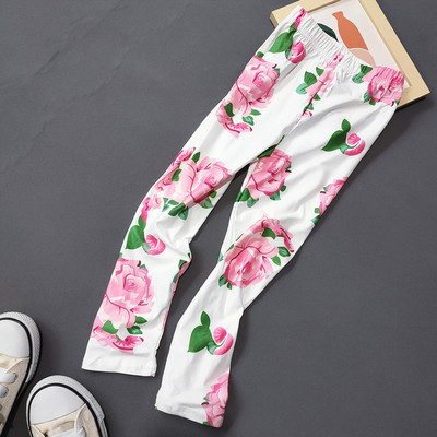 Hlače za djevojčice Tajice za djevojčice Tajice za djevojčice Proljeće Jesen Tajice s cvjetnim printom Djevojčice Ljeto Dječje hlače Odjeća 2-11 godina