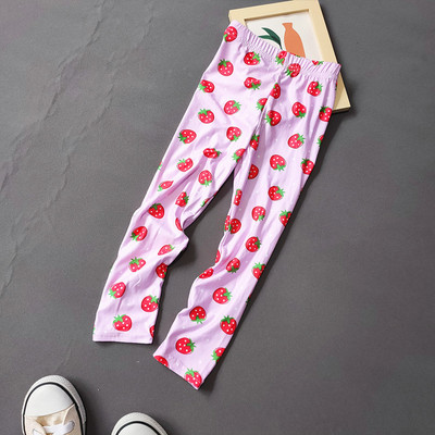 Hlače za djevojčice Tajice za djevojčice Tajice za djevojčice Proljeće Jesen Tajice s cvjetnim printom Djevojčice Ljeto Dječje hlače Odjeća 2-11 godina