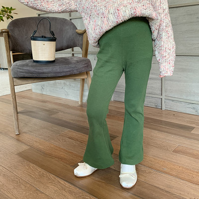 2023. aasta sügise tüdrukute ühevärvilised laiaulatuslikud püksid 2–8-aastased laste puuvillased õhukesed laienevad püksid