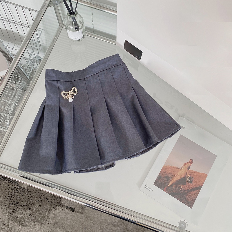 Korea New Korea Suknja za djevojčice Dječja mašna Plisirane suknje Studentska školska uniforma Kratka suknja Proljeće Ljeto 2-7Y Dječja odjeća