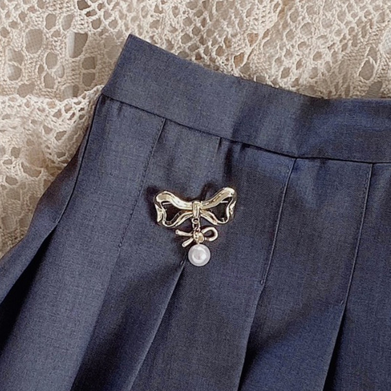 Korea New Korea Suknja za djevojčice Dječja mašna Plisirane suknje Studentska školska uniforma Kratka suknja Proljeće Ljeto 2-7Y Dječja odjeća