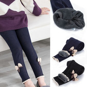 Laste riided Tüdrukute Püksid Sügis Talv Paks Plush Soe Kevad Jean Bow Alt Retuusid Laste Püksid Laste Püksid