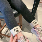 NOVE Modne zimske tople tajice za djevojčice Jednodijelne baršunaste hlače za djevojčice Hlače medvjedića Dječje rastezljive hlače 2-8 godina