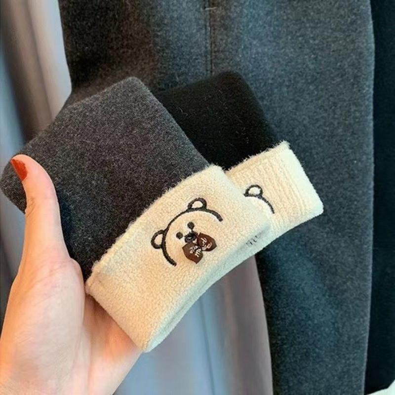 NOVE Modne zimske tople tajice za djevojčice Jednodijelne baršunaste hlače za djevojčice Hlače medvjedića Dječje rastezljive hlače 2-8 godina