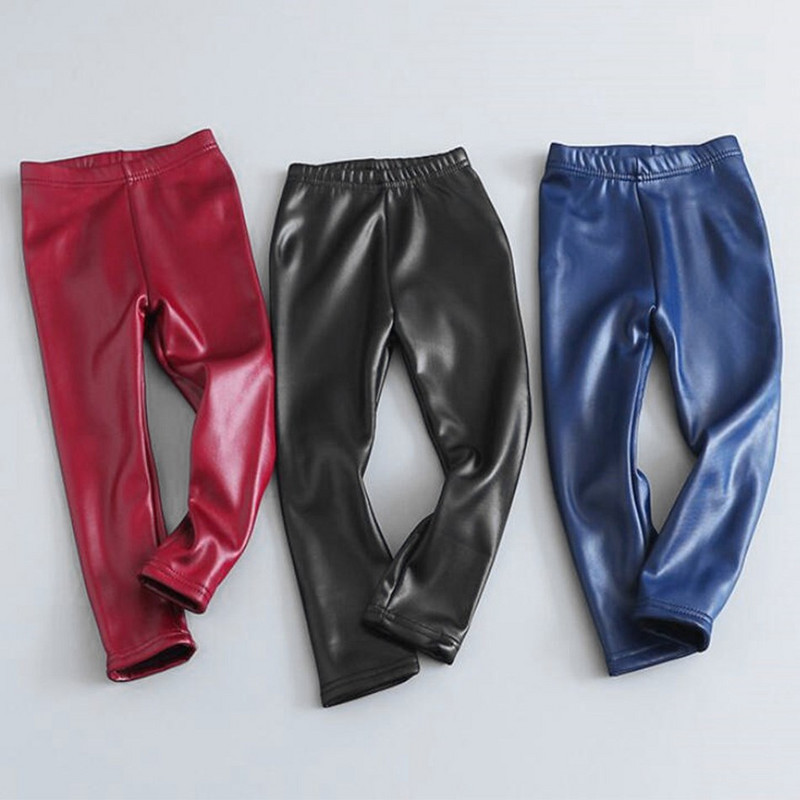 Dječje hlače za djevojčice, podebljane elastične tajice u struku Dječje crne, plave, crvene modne tajice, dječje tople donji dijelovi, zimske hlače 3-10T