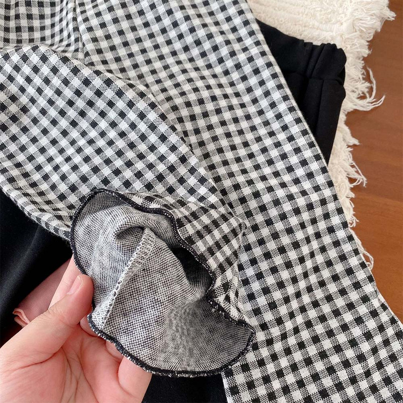 Dječje hlače za djevojčice Ležerne karirane čizmice Dječja odjeća Proljeće jesen Školske hlače za malu djecu