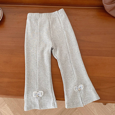 Dječje hlače s elastičnim strukom Pamučne jednobojne hlače s cvjetnim vezom za djevojčice Proljeće Jesen Ležerne modne hlače