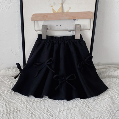 Proljetne suknje za djevojčice Nove univerzalne plisirane kilo hlače Dječja jesenska suknja sa sigurnosnim hlačama iznutra Dječje suknje s mašnama i naljepnicama