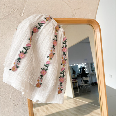 2021. aasta suve beebitüdrukute printsessi seelikud, tikandid, lillelised Korea stiilis väikelapsed, puuvillased seelikud