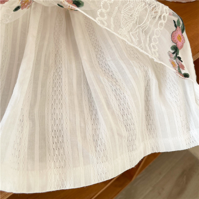 2021. aasta suve beebitüdrukute printsessi seelikud, tikandid, lillelised Korea stiilis väikelapsed, puuvillased seelikud