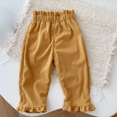 Laste sügisriided tüdrukud püksid ühevärvilised velvetist moerõivad imikute ja väikelaste rõivad koolilaste püksid