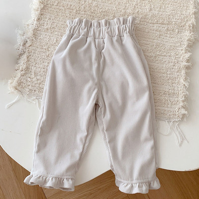 Laste sügisriided tüdrukud püksid ühevärvilised velvetist moerõivad imikute ja väikelaste rõivad koolilaste püksid