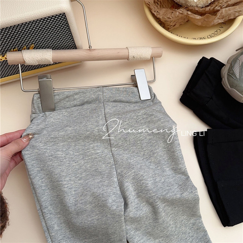 Tüdrukute püksid Kevad ja sügis Tüdrukute püksid, ühevärvilised pilud, vabaaja püksid, lasteriided