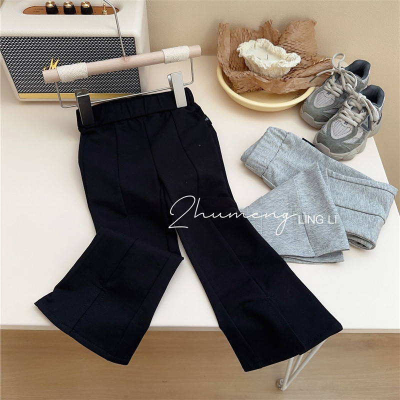 Tüdrukute püksid Kevad ja sügis Tüdrukute püksid, ühevärvilised pilud, vabaaja püksid, lasteriided